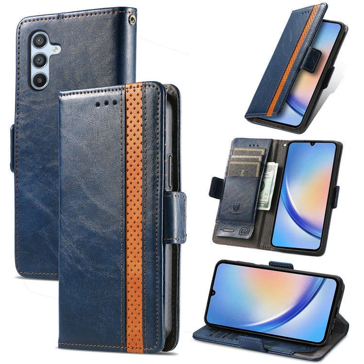 CaseNeo Splicing Dual Magnetic Buckle Leather Phone Case, For Samsung Galaxy A14 4G, For Samsung Galaxy A34 5G, For Sony Xperia 10 II