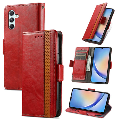 CaseNeo Splicing Dual Magnetic Buckle Leather Phone Case, For Samsung Galaxy A14 4G, For Samsung Galaxy A34 5G, For Sony Xperia 10 II