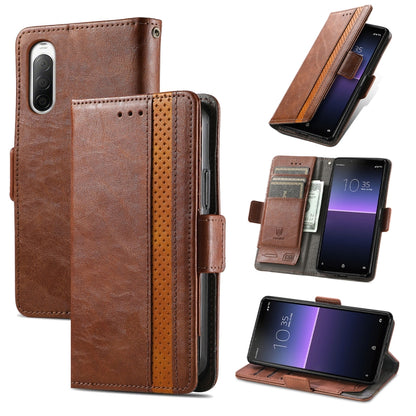 CaseNeo Splicing Dual Magnetic Buckle Leather Phone Case, For Samsung Galaxy A14 4G, For Samsung Galaxy A34 5G, For Sony Xperia 10 II