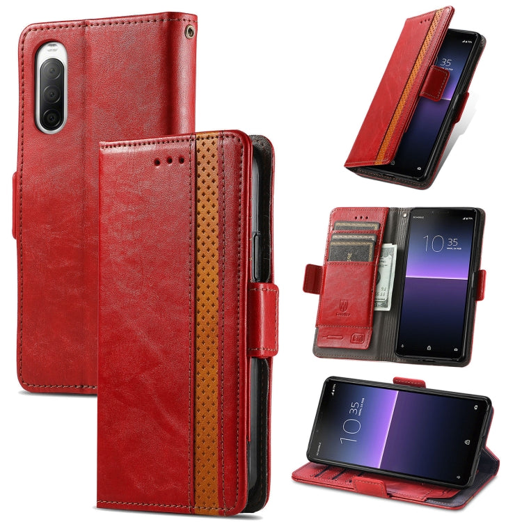 CaseNeo Splicing Dual Magnetic Buckle Leather Phone Case, For Samsung Galaxy A14 4G, For Samsung Galaxy A34 5G, For Sony Xperia 10 II