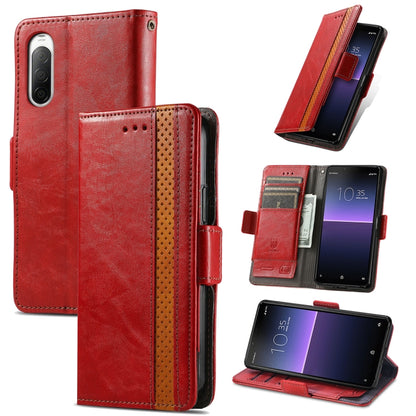 CaseNeo Splicing Dual Magnetic Buckle Leather Phone Case, For Samsung Galaxy A14 4G, For Samsung Galaxy A34 5G, For Sony Xperia 10 II