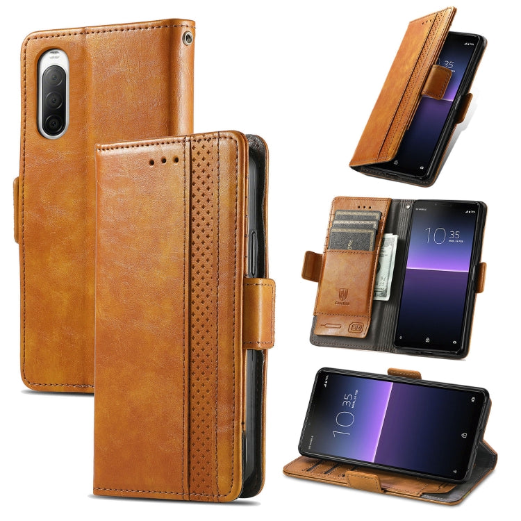CaseNeo Splicing Dual Magnetic Buckle Leather Phone Case, For Samsung Galaxy A14 4G, For Samsung Galaxy A34 5G, For Sony Xperia 10 II