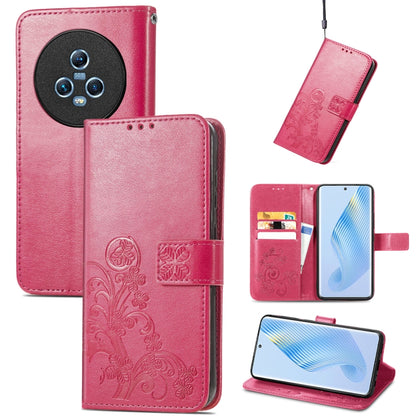 Four-leaf Clasp Embossed Buckle Leather Phone Case, For Honor Magic5 Pro, For Honor Magic5, For Motorola Moto E13, For Motorola Moto E22 4G