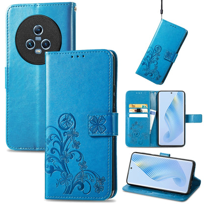Four-leaf Clasp Embossed Buckle Leather Phone Case, For Honor Magic5 Pro, For Honor Magic5, For Motorola Moto E13, For Motorola Moto E22 4G