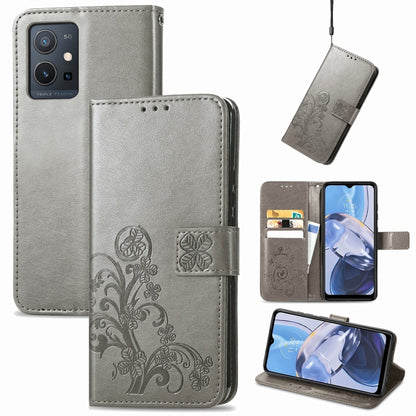 Four-leaf Clasp Embossed Buckle Leather Phone Case, For Honor Magic5 Pro, For Honor Magic5, For Motorola Moto E13, For Motorola Moto E22 4G