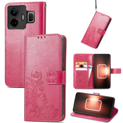 Four-leaf Clasp Embossed Buckle Leather Phone Case, For Motorola Moto G23, For OnePlus 11, For OPPO Reno8 T 4G, For Realme GT Neo 5