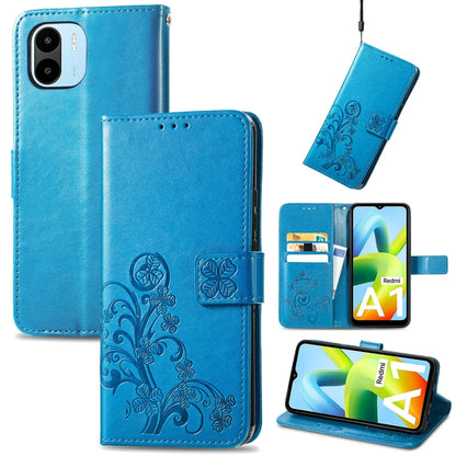 Four-leaf Clasp Embossed Buckle Leather Phone Case, For Xiaomi Redmi 12C, For Xiaomi Redmi A2