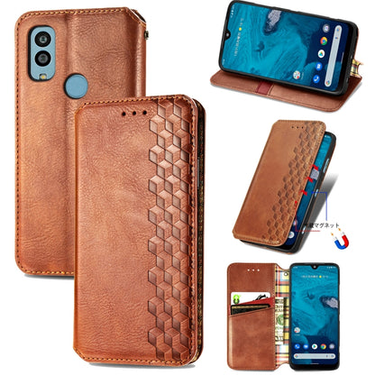 Cubic Grid Pressed Magnetic Leather Phone Case, For Infinix Note 12 G96, For Kyocera Android One S10, For OnePlus Ace 2, For Realme C55