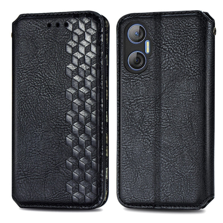 Cubic Grid Pressed Magnetic Leather Phone Case, For Tecno Pova Neo 5G, For vivo S15e, For ZTE Blade A52, For Samsung Galaxy A14 4G