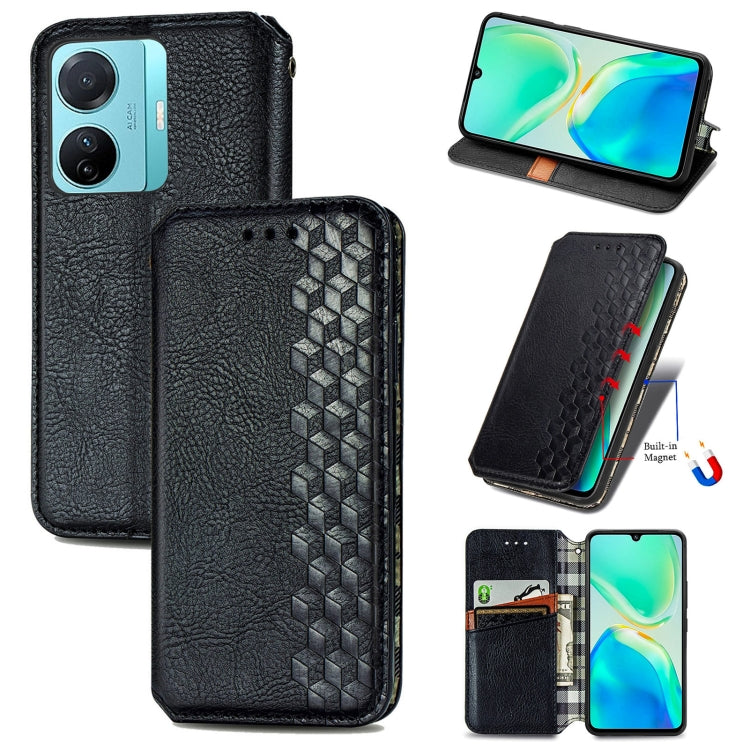 Cubic Grid Pressed Magnetic Leather Phone Case, For Tecno Pova Neo 5G, For vivo S15e, For ZTE Blade A52, For Samsung Galaxy A14 4G