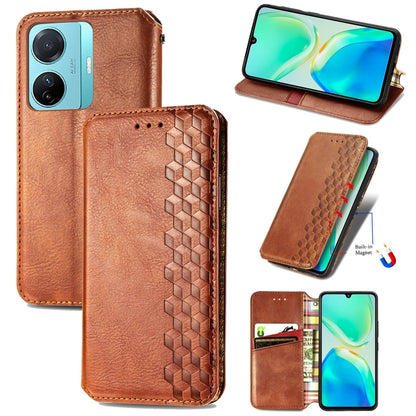 Cubic Grid Pressed Magnetic Leather Phone Case, For Tecno Pova Neo 5G, For vivo S15e, For ZTE Blade A52, For Samsung Galaxy A14 4G
