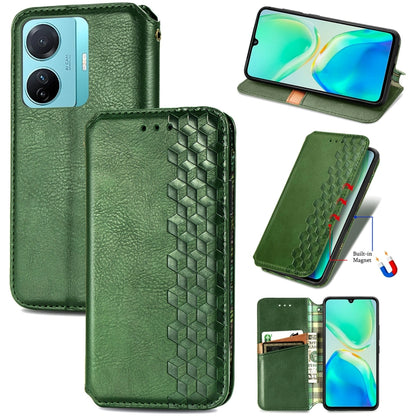 Cubic Grid Pressed Magnetic Leather Phone Case, For Tecno Pova Neo 5G, For vivo S15e, For ZTE Blade A52, For Samsung Galaxy A14 4G