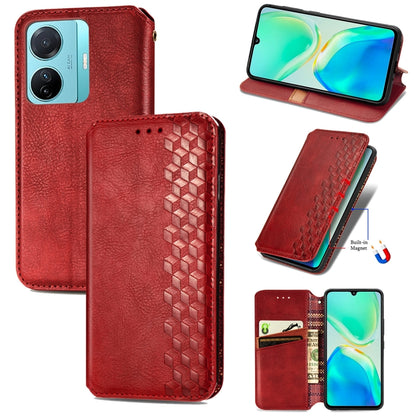 Cubic Grid Pressed Magnetic Leather Phone Case, For Tecno Pova Neo 5G, For vivo S15e, For ZTE Blade A52, For Samsung Galaxy A14 4G