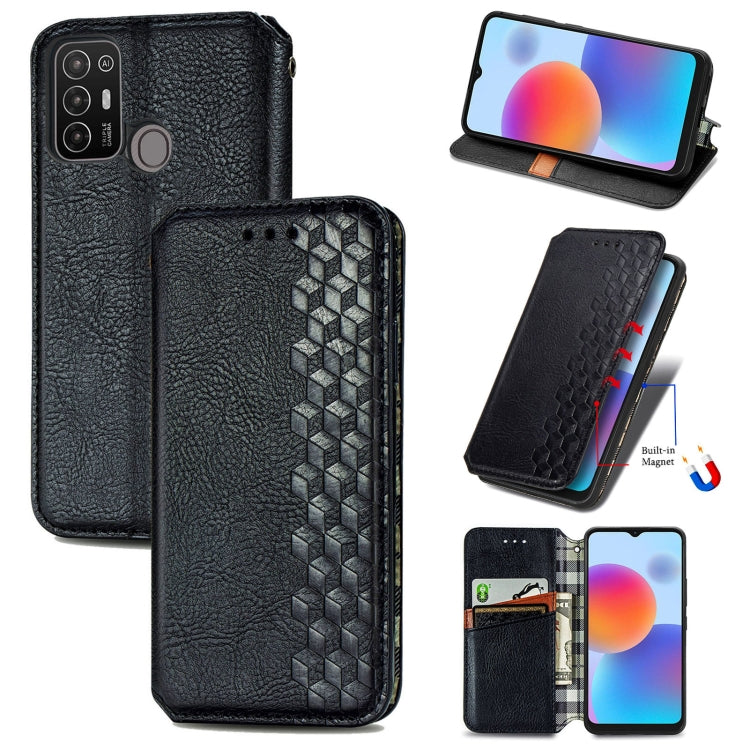 Cubic Grid Pressed Magnetic Leather Phone Case, For Tecno Pova Neo 5G, For vivo S15e, For ZTE Blade A52, For Samsung Galaxy A14 4G