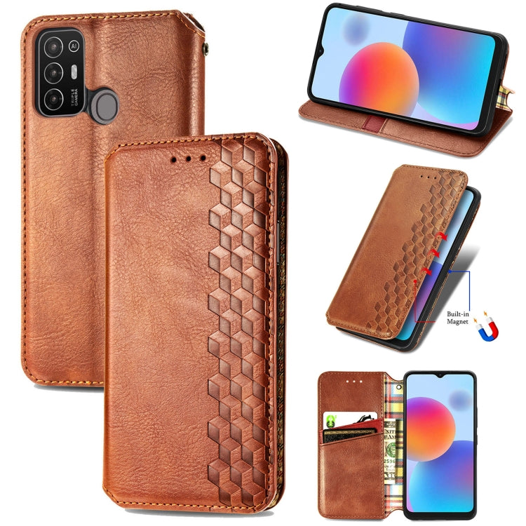 Cubic Grid Pressed Magnetic Leather Phone Case, For Tecno Pova Neo 5G, For vivo S15e, For ZTE Blade A52, For Samsung Galaxy A14 4G