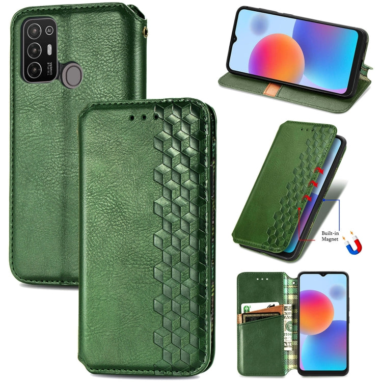 Cubic Grid Pressed Magnetic Leather Phone Case, For Tecno Pova Neo 5G, For vivo S15e, For ZTE Blade A52, For Samsung Galaxy A14 4G