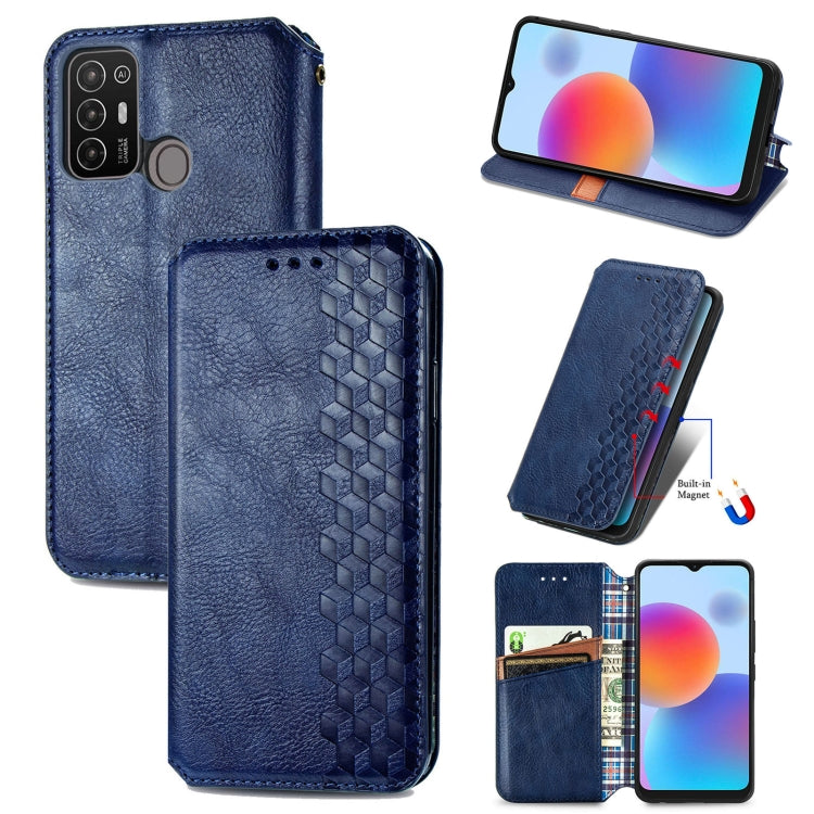 Cubic Grid Pressed Magnetic Leather Phone Case, For Tecno Pova Neo 5G, For vivo S15e, For ZTE Blade A52, For Samsung Galaxy A14 4G