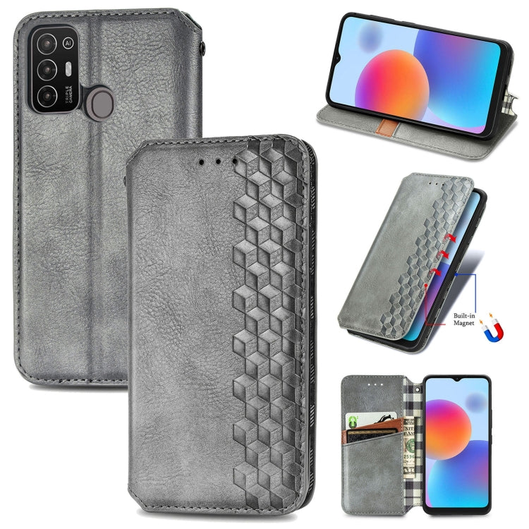 Cubic Grid Pressed Magnetic Leather Phone Case, For Tecno Pova Neo 5G, For vivo S15e, For ZTE Blade A52, For Samsung Galaxy A14 4G