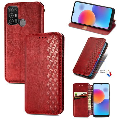 Cubic Grid Pressed Magnetic Leather Phone Case, For Tecno Pova Neo 5G, For vivo S15e, For ZTE Blade A52, For Samsung Galaxy A14 4G