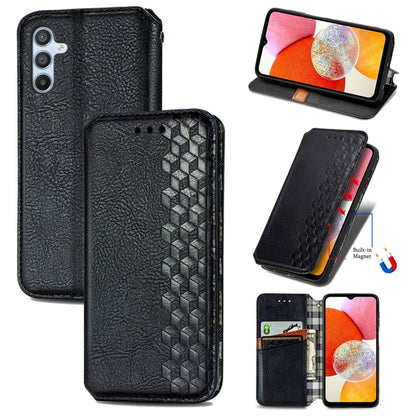 Cubic Grid Pressed Magnetic Leather Phone Case, For Tecno Pova Neo 5G, For vivo S15e, For ZTE Blade A52, For Samsung Galaxy A14 4G