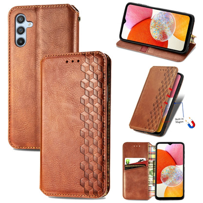 Cubic Grid Pressed Magnetic Leather Phone Case, For Tecno Pova Neo 5G, For vivo S15e, For ZTE Blade A52, For Samsung Galaxy A14 4G