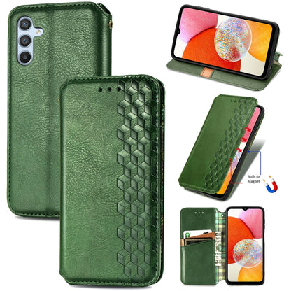 Cubic Grid Pressed Magnetic Leather Phone Case, For Tecno Pova Neo 5G, For vivo S15e, For ZTE Blade A52, For Samsung Galaxy A14 4G