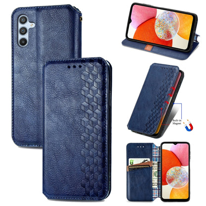 Cubic Grid Pressed Magnetic Leather Phone Case, For Tecno Pova Neo 5G, For vivo S15e, For ZTE Blade A52, For Samsung Galaxy A14 4G