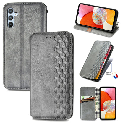 Cubic Grid Pressed Magnetic Leather Phone Case, For Tecno Pova Neo 5G, For vivo S15e, For ZTE Blade A52, For Samsung Galaxy A14 4G