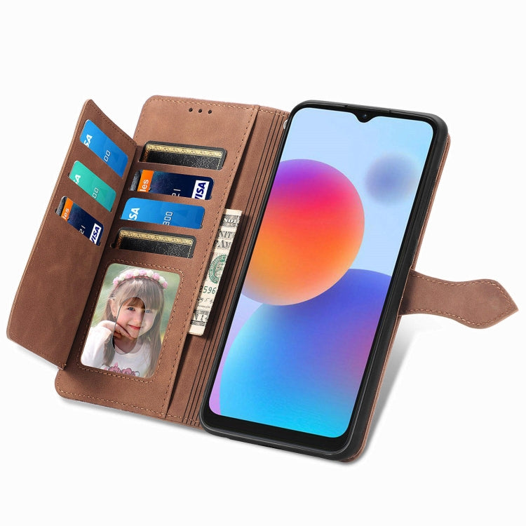 Embossed Flower Zipper Leather Phone Case, For ZTE Blade A52, For Samsung Galaxy A14 4G, For Samsung Galaxy A34 5G
