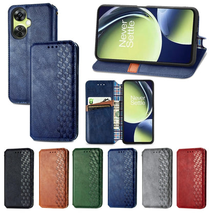 Cubic Grid Pressed Magnetic Leather Phone Case, For OnePlus Nord CE 3 Lite, For OPPO Find X6 Pro, For OPPO Find X6, For Redmi Note 12 Turbo, For Nokia C32