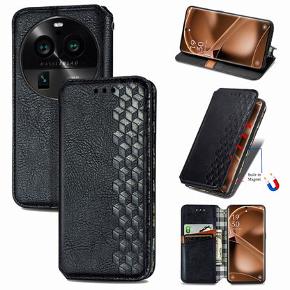 Cubic Grid Pressed Magnetic Leather Phone Case, For OnePlus Nord CE 3 Lite, For OPPO Find X6 Pro, For OPPO Find X6, For Redmi Note 12 Turbo, For Nokia C32