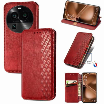 Cubic Grid Pressed Magnetic Leather Phone Case, For OnePlus Nord CE 3 Lite, For OPPO Find X6 Pro, For OPPO Find X6, For Redmi Note 12 Turbo, For Nokia C32