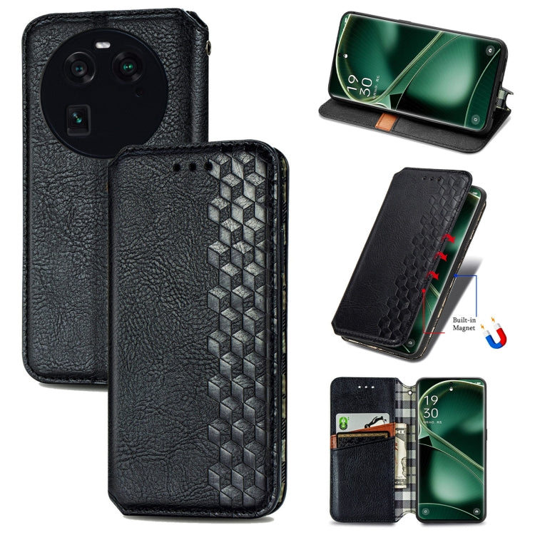 Cubic Grid Pressed Magnetic Leather Phone Case, For OnePlus Nord CE 3 Lite, For OPPO Find X6 Pro, For OPPO Find X6, For Redmi Note 12 Turbo, For Nokia C32