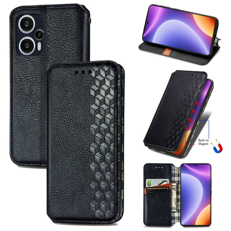 Cubic Grid Pressed Magnetic Leather Phone Case, For OnePlus Nord CE 3 Lite, For OPPO Find X6 Pro, For OPPO Find X6, For Redmi Note 12 Turbo, For Nokia C32
