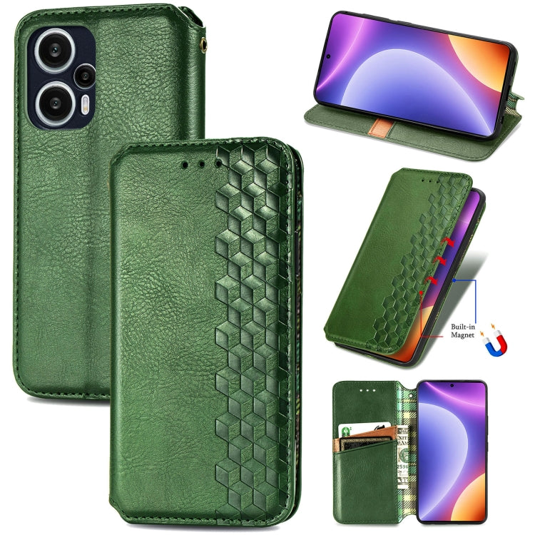Cubic Grid Pressed Magnetic Leather Phone Case, For OnePlus Nord CE 3 Lite, For OPPO Find X6 Pro, For OPPO Find X6, For Redmi Note 12 Turbo, For Nokia C32