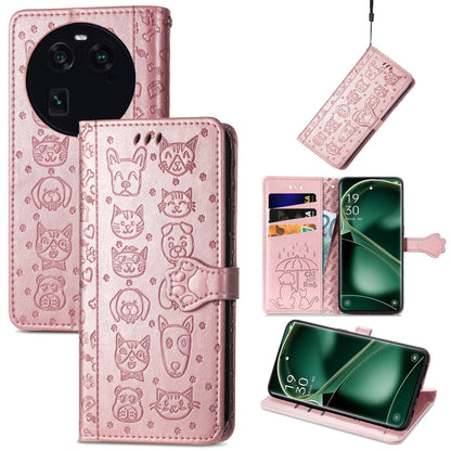 Cat and Dog Embossed Leather Phone Case, For OnePlus Nord CE 3 Lite, For OPPO Find X6 Pro, For OPPO Find X6, For Nokia C32