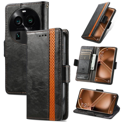 CaseNeo Splicing Dual Magnetic Buckle Leather Phone Case, For Nokia C3, For OnePlus Nord CE 3 Lite, For OPPO Find X6 Pro, For OPPO Find X6