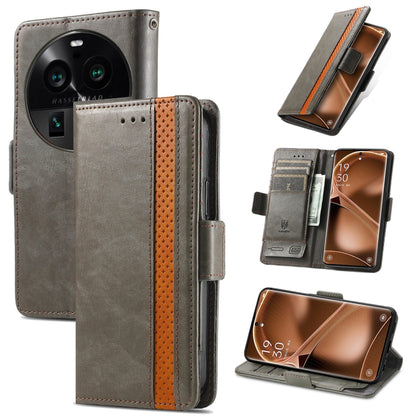 CaseNeo Splicing Dual Magnetic Buckle Leather Phone Case, For Nokia C3, For OnePlus Nord CE 3 Lite, For OPPO Find X6 Pro, For OPPO Find X6