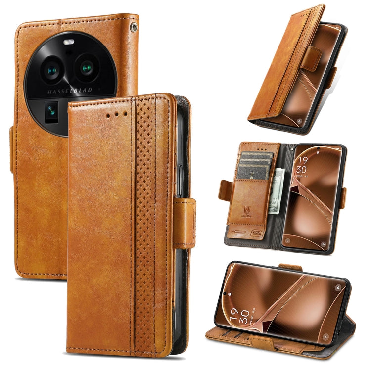 CaseNeo Splicing Dual Magnetic Buckle Leather Phone Case, For Nokia C3, For OnePlus Nord CE 3 Lite, For OPPO Find X6 Pro, For OPPO Find X6