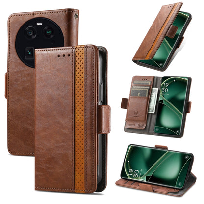 CaseNeo Splicing Dual Magnetic Buckle Leather Phone Case, For Nokia C3, For OnePlus Nord CE 3 Lite, For OPPO Find X6 Pro, For OPPO Find X6