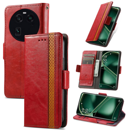 CaseNeo Splicing Dual Magnetic Buckle Leather Phone Case, For Nokia C3, For OnePlus Nord CE 3 Lite, For OPPO Find X6 Pro, For OPPO Find X6