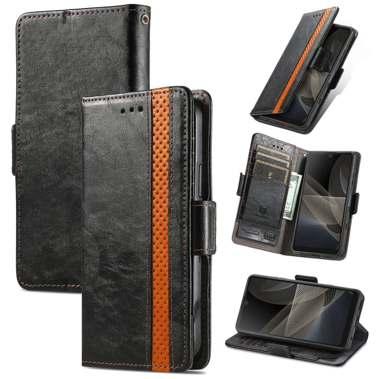 CaseNeo Splicing Dual Magnetic Buckle Leather Phone Case, For Redmi Note 12 Turbo