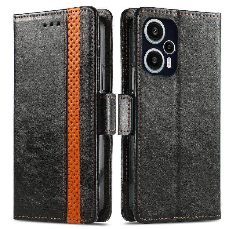 CaseNeo Splicing Dual Magnetic Buckle Leather Phone Case, For Redmi Note 12 Turbo