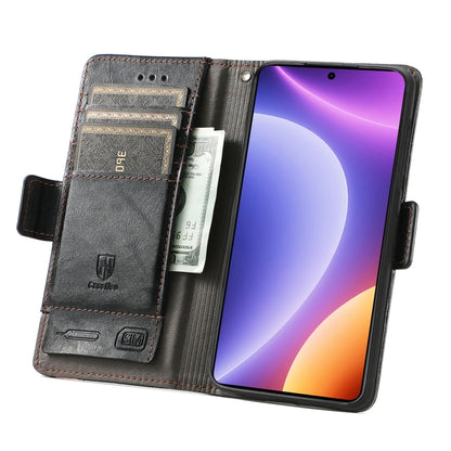 CaseNeo Splicing Dual Magnetic Buckle Leather Phone Case, For Redmi Note 12 Turbo