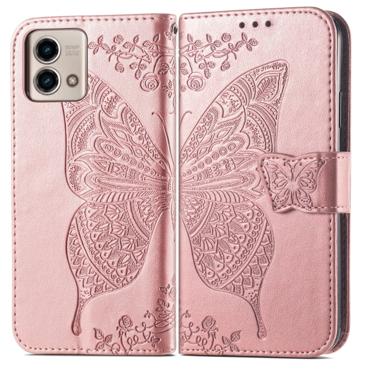 Butterfly Love Flower Embossed Leather Phone Case, For Motorola Moto G Stylus 5G 2023, For Nokia C3, For OnePlus Nord CE 3 Lite