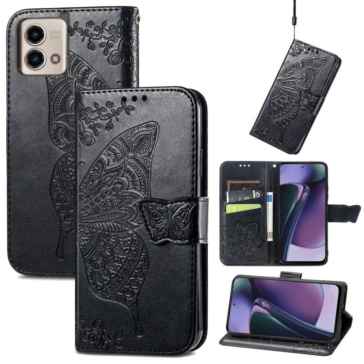Butterfly Love Flower Embossed Leather Phone Case, For Motorola Moto G Stylus 5G 2023, For Nokia C3, For OnePlus Nord CE 3 Lite