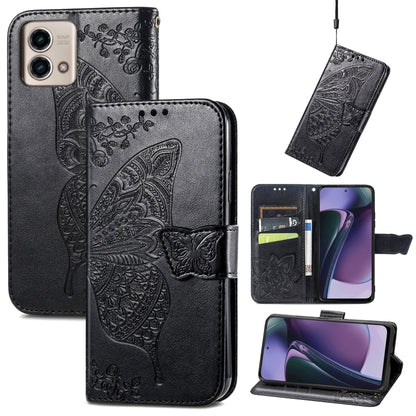 Butterfly Love Flower Embossed Leather Phone Case, For Motorola Moto G Stylus 5G 2023, For Nokia C3, For OnePlus Nord CE 3 Lite