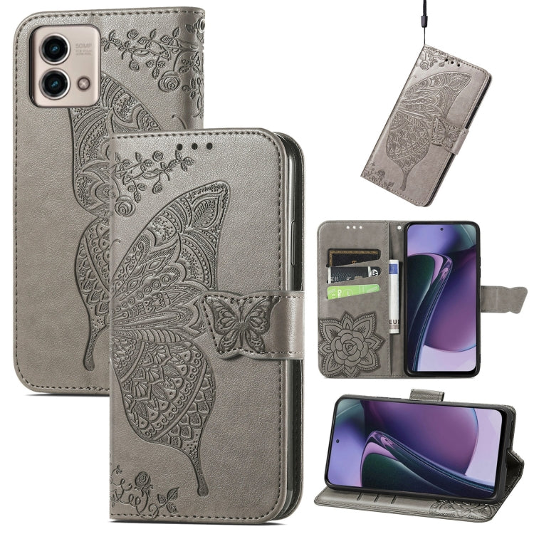 Butterfly Love Flower Embossed Leather Phone Case, For Motorola Moto G Stylus 5G 2023, For Nokia C3, For OnePlus Nord CE 3 Lite