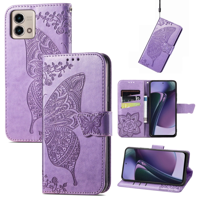 Butterfly Love Flower Embossed Leather Phone Case, For Motorola Moto G Stylus 5G 2023, For Nokia C3, For OnePlus Nord CE 3 Lite