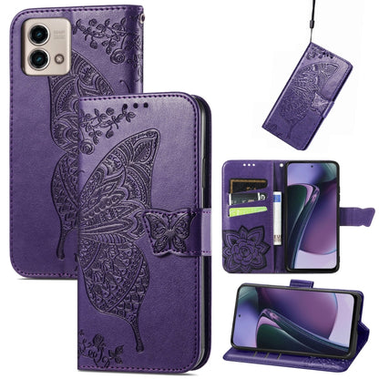 Butterfly Love Flower Embossed Leather Phone Case, For Motorola Moto G Stylus 5G 2023, For Nokia C3, For OnePlus Nord CE 3 Lite